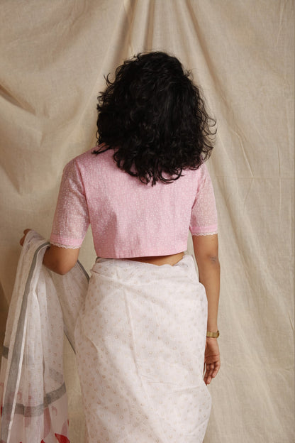 The Lupine Pink Half Sleeve Blouse