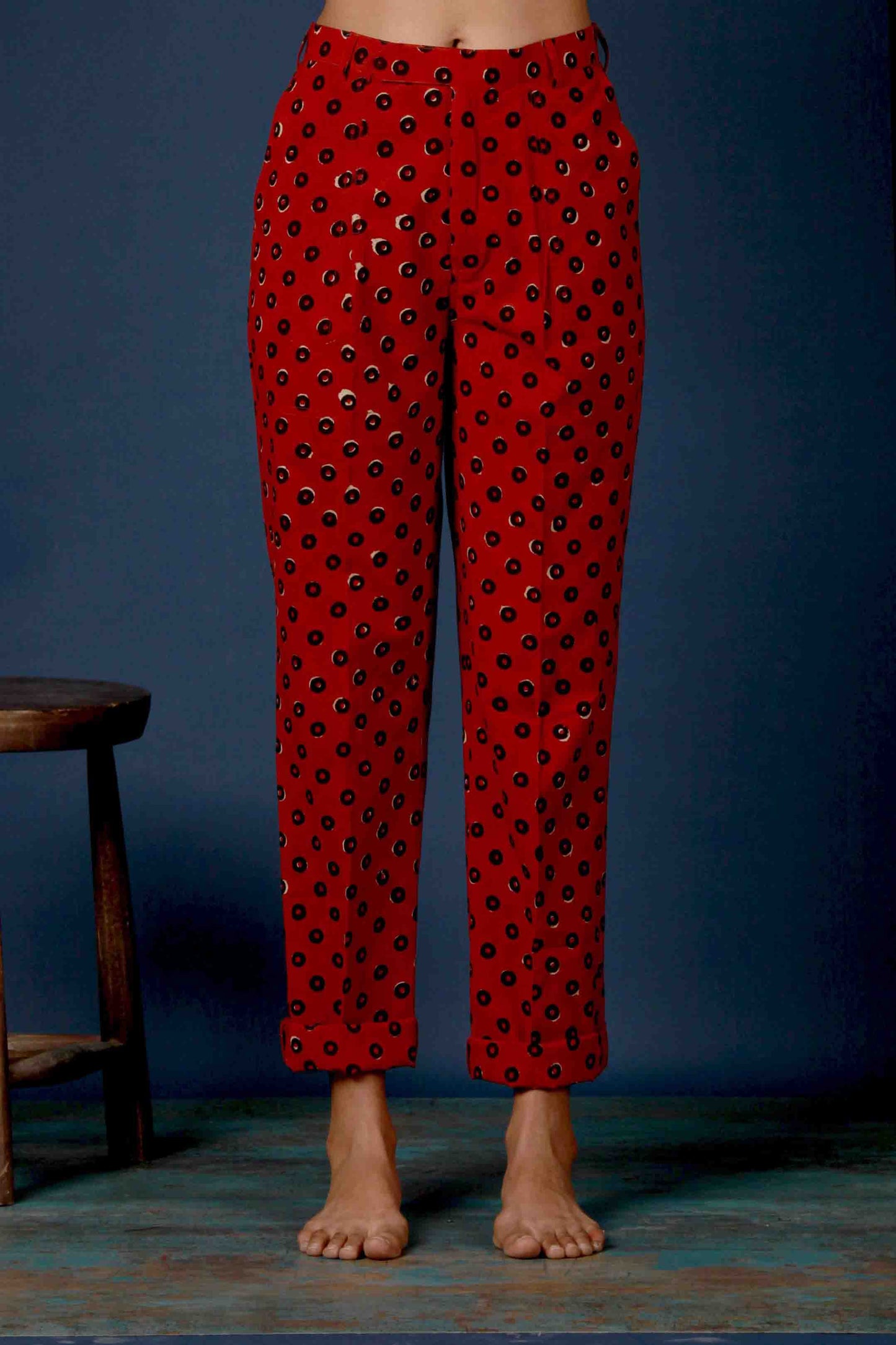 The Bonnie Pants, Block Printed with Vegetable Colour in Organic Cotton.