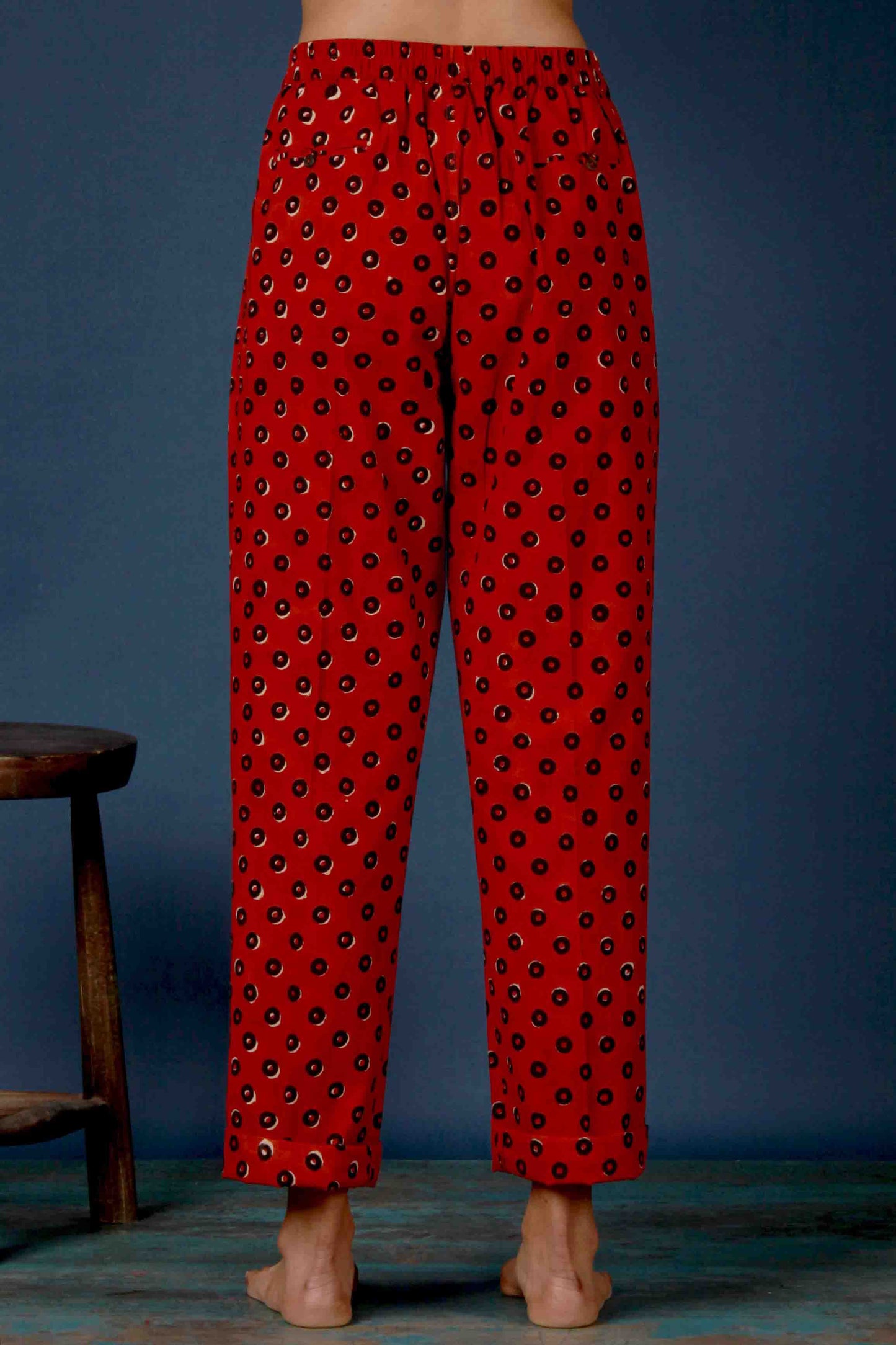 The Bonnie Pants, Block Printed with Vegetable Colour in Organic Cotton.